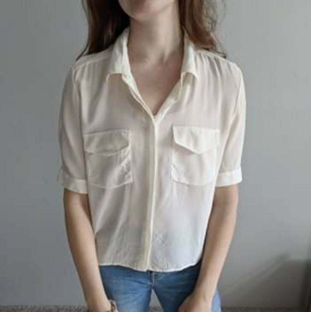 The Kooples Vintage White Button Up Blouse